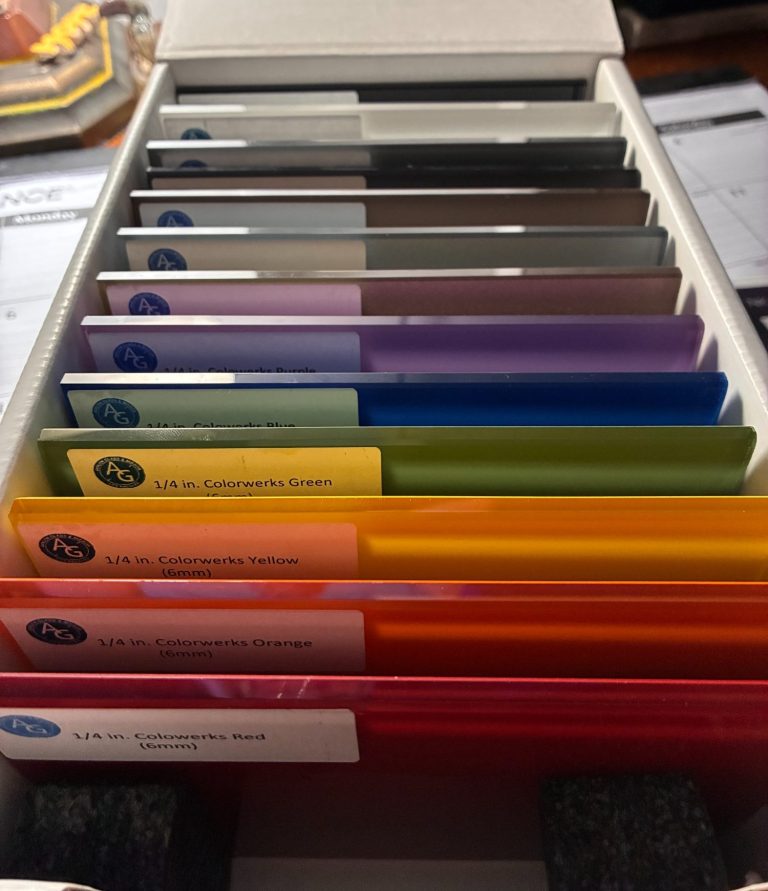 Colored Glass Samples Rainbow colored glass
